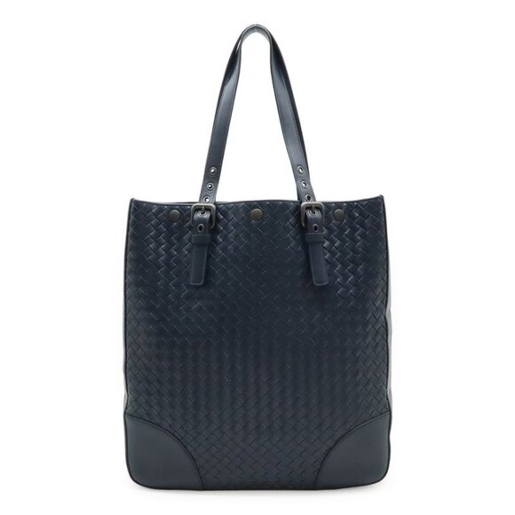 Bottega Veneta Handbags - Bottega Veneta Intrecciato Tote Bag Leather Navy